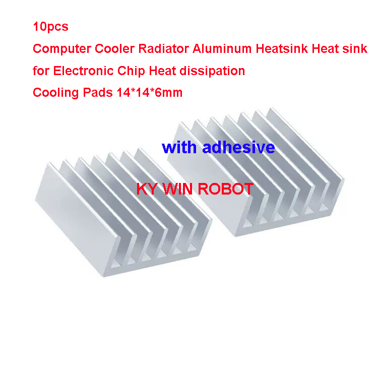 Aluminium Extrusion - 10Pcs Mini Adhesive Aluminum Radiator Heatsink
