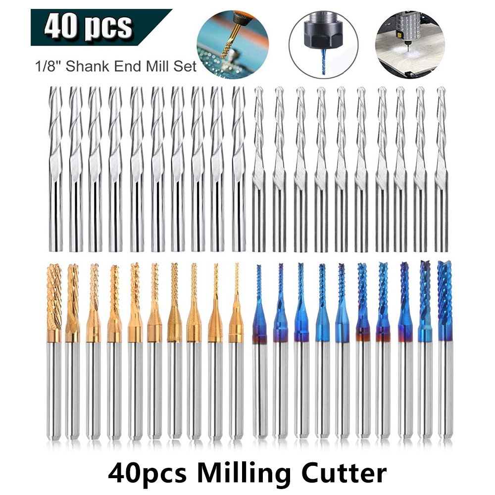 End Mill Set - Twotrees End Mill Engraving Bits Set