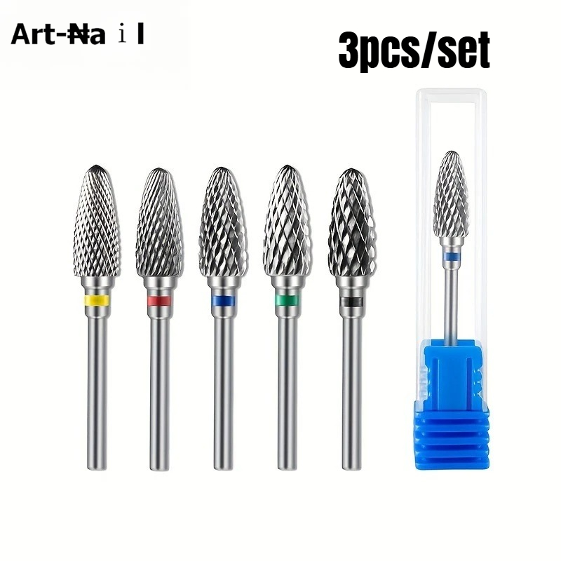 Carbide End Mill - 3pcs Tungsten Carbide Nail Drill Bits