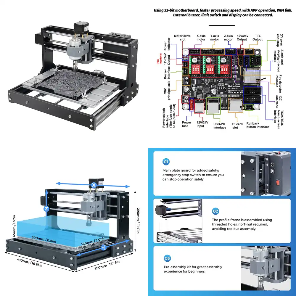 3018 Aluminium Cnc - Small Wholesale Mini Wood Acrylic CNC