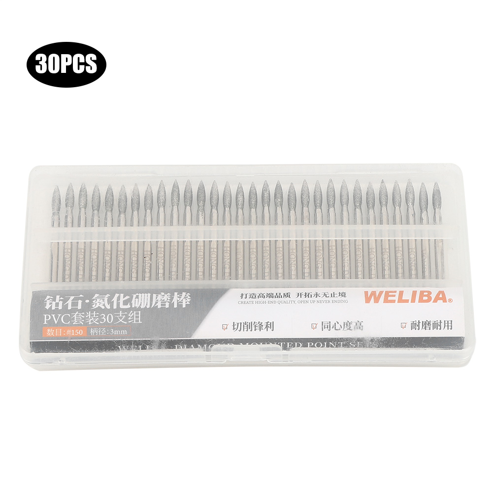 30pcs 150Grit Tip Diamond Grin - Cnc Bits 评论和价格