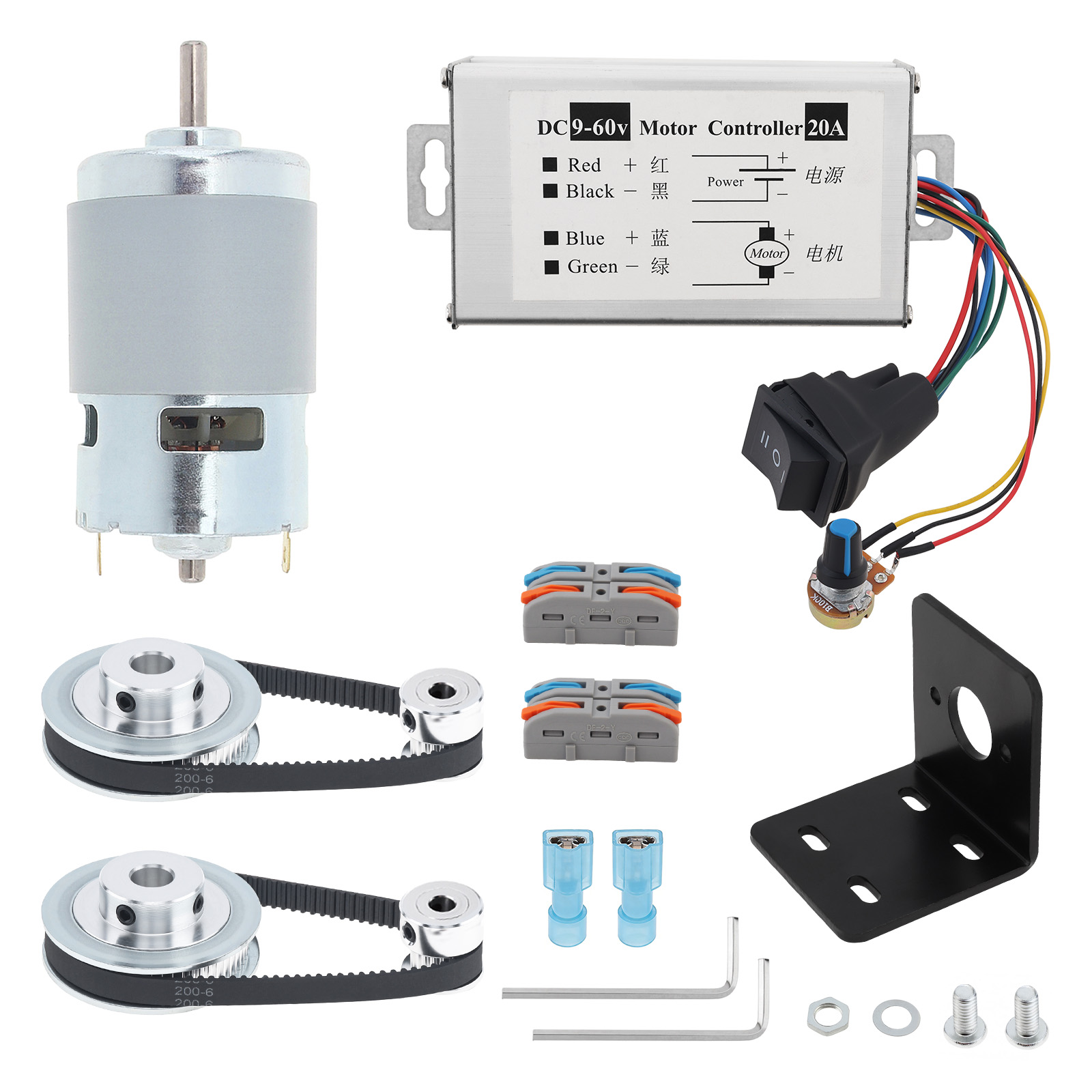 12V-24V 775 Electric DC Motor  - Gt2 Pulley 评论和价格