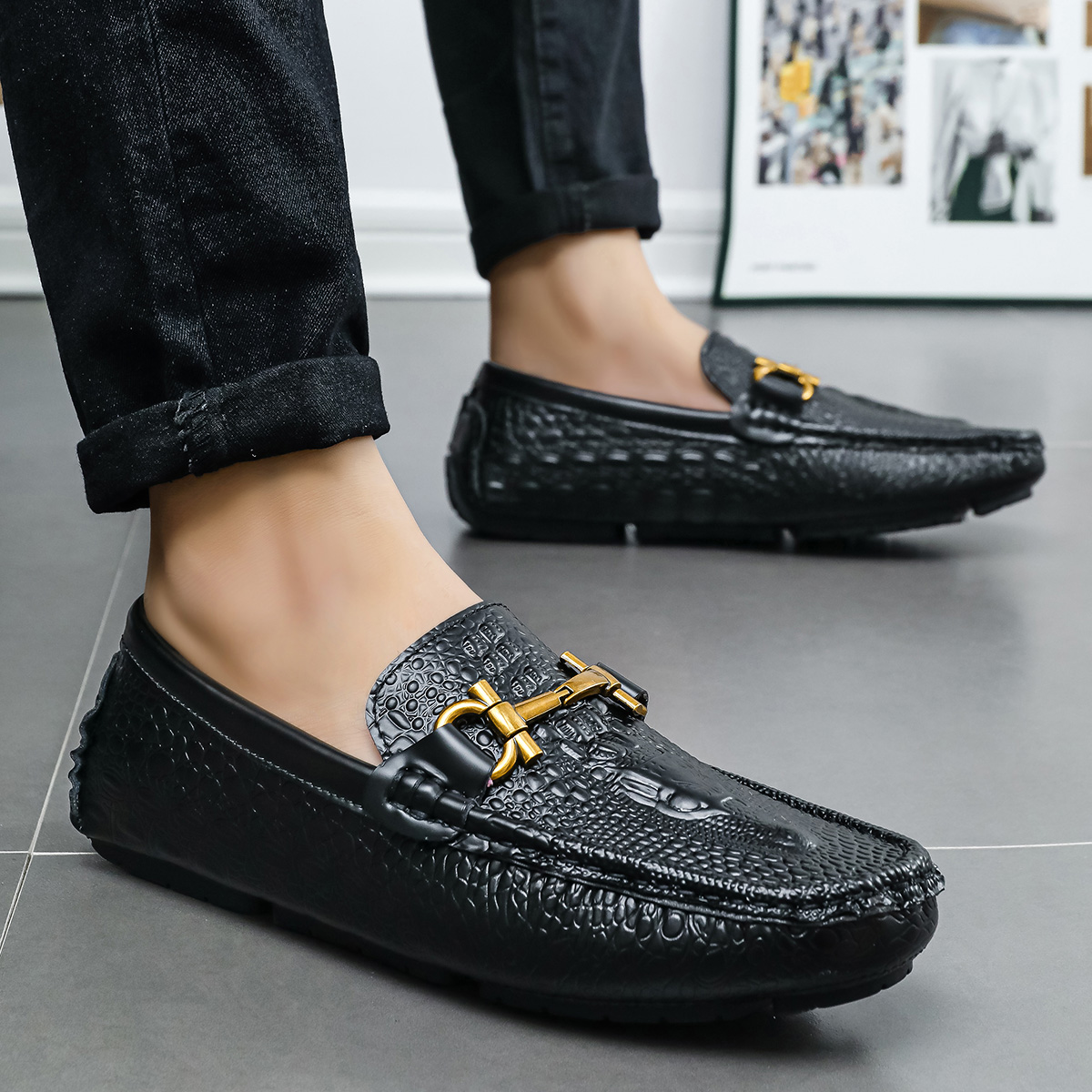 Driving Shoes for Men Brown Cr - Cnc Bits 评论和价格