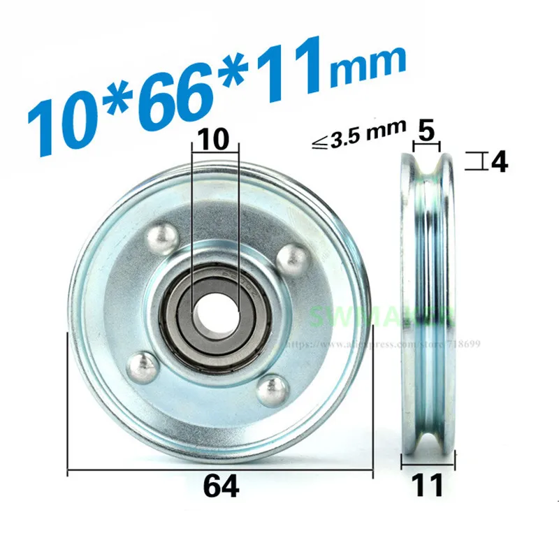 10pcs U 10*66*11mm 66mm 10*67* - V Slot Wheel 评论和价格