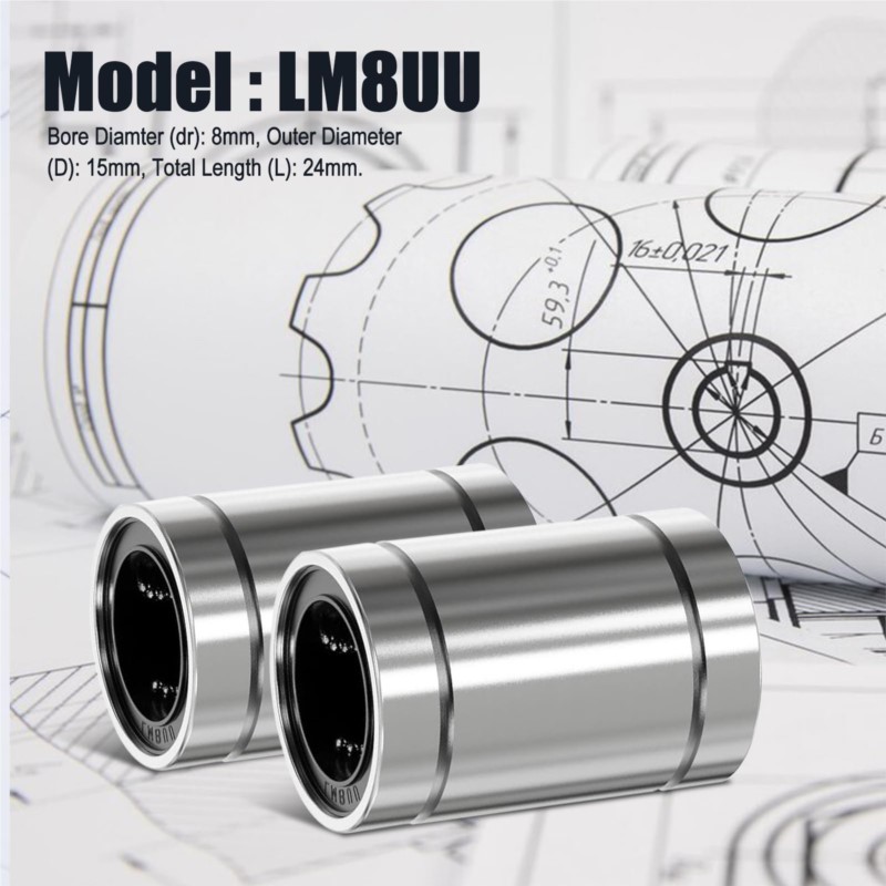 4/10PCS LM8UU LM10UU LM16UU LM - Lm8Uu Bearing 评论和价格