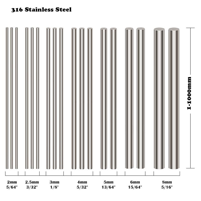 1Pcs 316 SS 6mm 8mm 10mm 12 16 - Linear Rod 8Mm 评论和价格