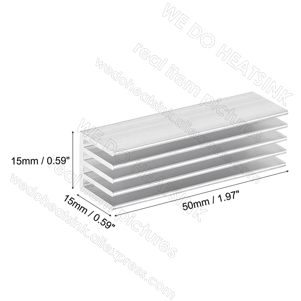 WE DO HEATSINK 50x15x15mm With - Aluminium Extrusion 评论和价格