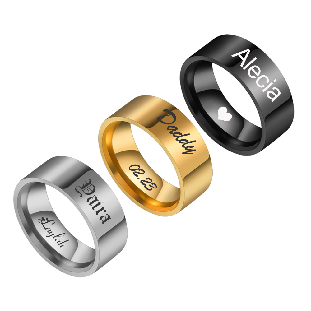 Personalized Engraved Name Dat - Coupling 8Mm 评论和价格