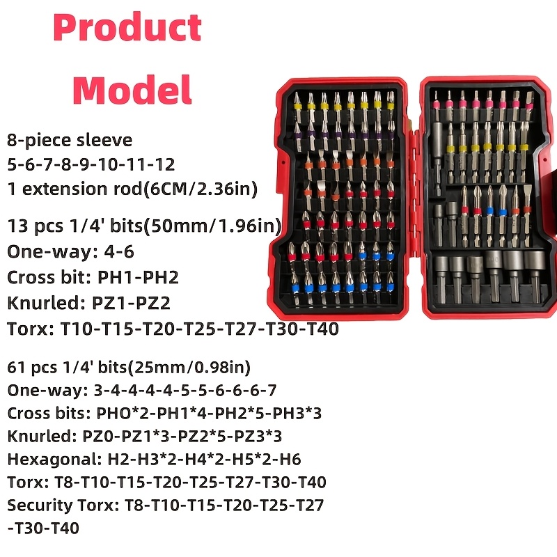 83Pcs Screwdriver Bit Set Impa - Drill Bit Set 评论和价格