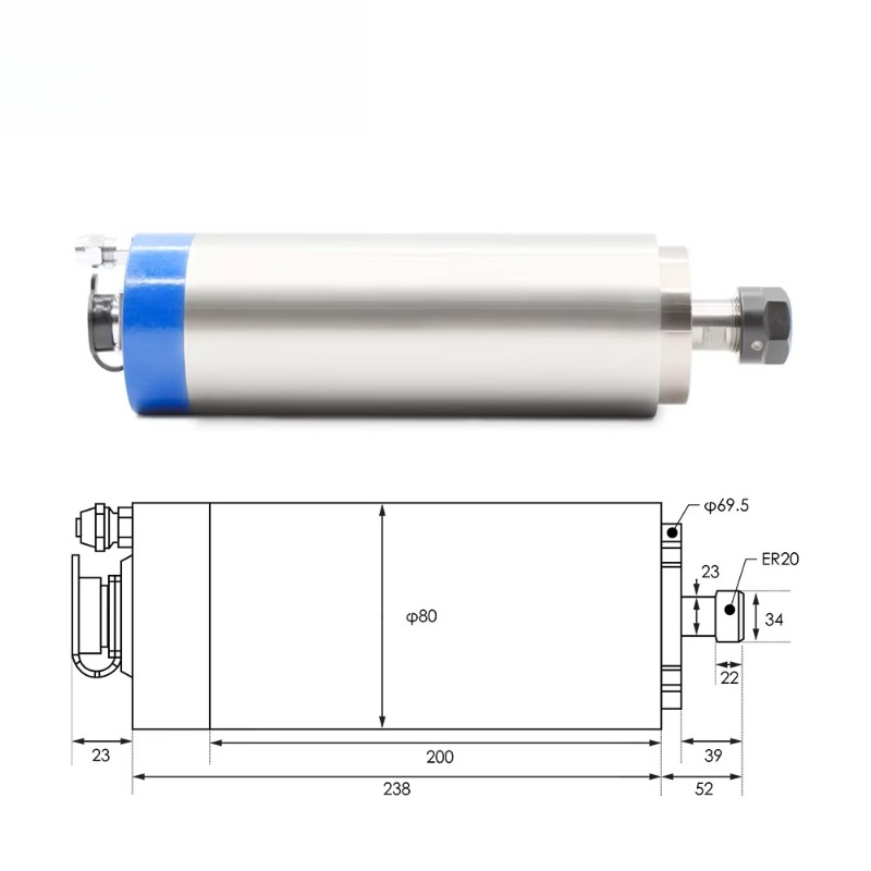 2.2KW ER20 Water Cooled Spindl - Water Cooled Spindle 评论和价格