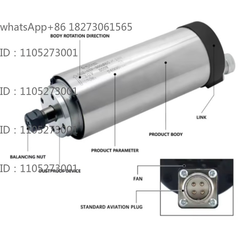 24000RPM Round Water‑Cooled Sp - Spindle Motor 评论和价格