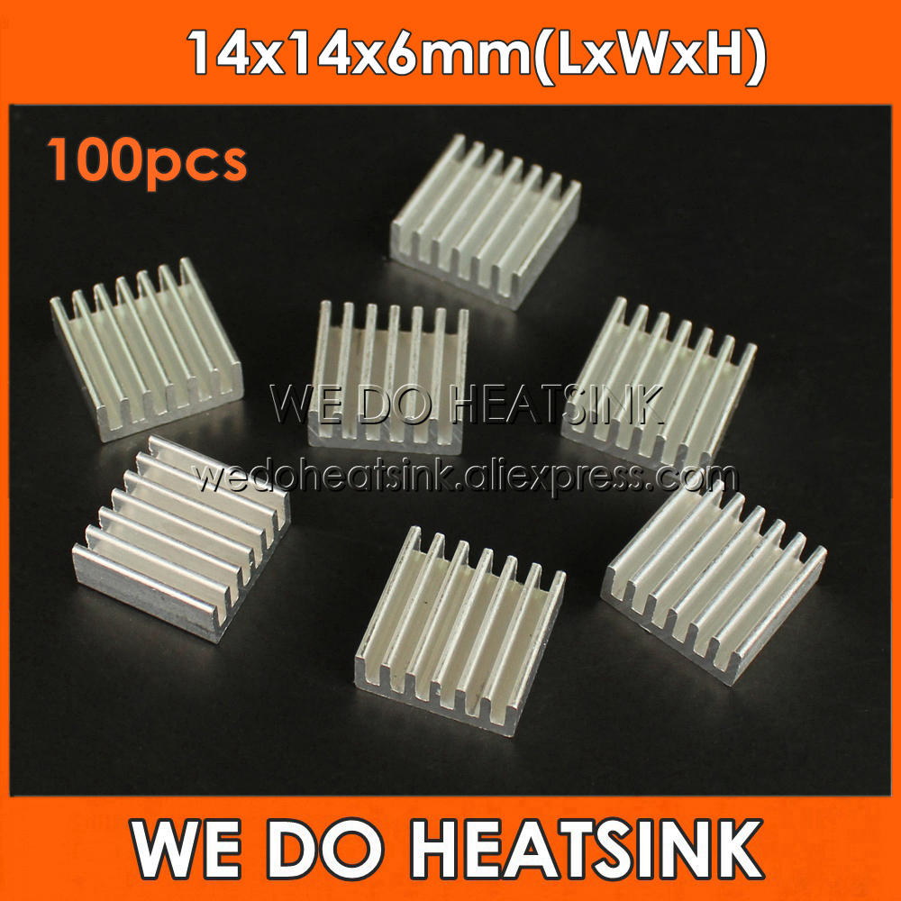 WE DO HEATSINK 100pcs 14x14x6m - Aluminium Extrusion 评论和价格