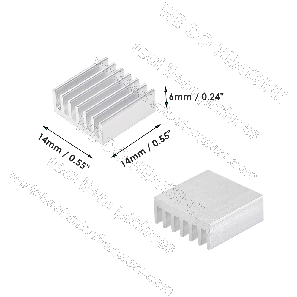 WE DO HEATSINK 100pcs 14x14x6m - Aluminium Extrusion 评论和价格