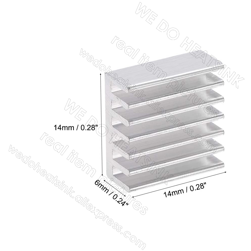 WE DO HEATSINK 100pcs 14x14x6m - Aluminium Extrusion 评论和价格