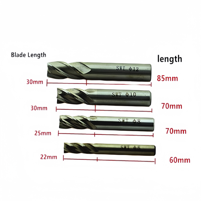 4Pcs Carbide End Mill HSS 4 Fl - End Mill Set 评论和价格