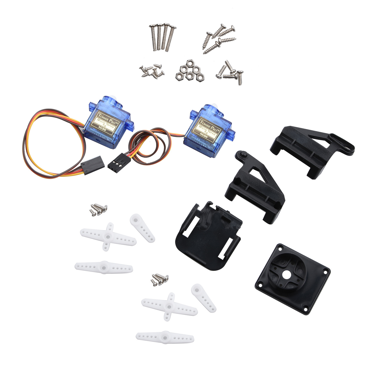 FPV Nylon Dual-Axis Servo Gimb - Servo 9G 评论和价格