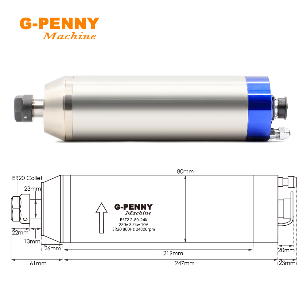 G-Penny 2.2KW Water Cooled Spi - Water Cooled Spindle 评论和价格